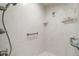 Shower features a sleek design with grab bars, hand-held shower head, and marble-style wall panels at 13033 Se 158Th Ln, Weirsdale, FL 32195