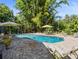 Backyard pool with brick paver deck and lounge chairs at 15733 Tower View Dr, Clermont, FL 34711