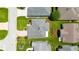 Overhead view of property showcasing landscaping, driveway, and surrounding neighborhood at 16730 Se 78Th Lillywood Ct, The Villages, FL 32162