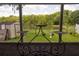Relaxing screened porch view overlooking the backyard and lush greenery at 2110 Churchill Downs Cir, Orlando, FL 32825