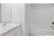 Bathroom featuring a vanity, toilet, and shower/tub combination at 2708 Lorraine Dr, Leesburg, FL 34748
