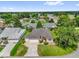 Expansive aerial view of a single-story home in a neighborhood surrounded by mature trees at 2881 Manor Downs, The Villages, FL 32162