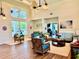 Comfortable lounge area with various seating options, artwork, and stylish décor at 3607 Umbrella Tree Ln, Oxford, FL 34484
