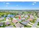 An aerial view of a home near green space and a pond, providing a relaxing natural setting at 3759 Orient Ave, The Villages, FL 32163
