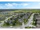 Expansive aerial view of the neighborhood, highlighting the lush landscaping and many single-Gathering homes at 4018 Chandler Estates Dr, Apopka, FL 32712