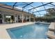 Inviting screened-in pool with attached spa, and covered patio at 4018 Chandler Estates Dr, Apopka, FL 32712