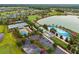 Aerial view of the community pool and tennis courts at 4701 Nw 51St Terrace Rd, Ocala, FL 34482