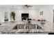 View of a modern kitchen sink area with granite countertops and stainless fixtures at 4701 Nw 51St Terrace Rd, Ocala, FL 34482