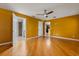 Bedroom with view to kitchen and bathroom at 5729 Bible Camp Rd, Groveland, FL 34736