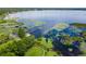 Picturesque waterfront view with a private dock and lush greenery surrounding the tranquil lake at 9233 Silver Lake Dr, Leesburg, FL 34788