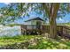 Charming lake house elevated above the water, featuring a cozy design and a scenic waterfront view at 9233 Silver Lake Dr, Leesburg, FL 34788