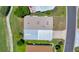 Birds eye view of home showing roof, driveway, landscaping and proximity to street, sidewalk, and neighboring properties at 926 Saint Andrews Blvd, Lady Lake, FL 32159