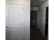 Hallway with carpet and white trim and doors. Laundry room is visible at 1138 Calico Pointe Cir, Groveland, FL 34736