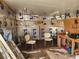 Unfinished shed interior, insulated for comfort, with space for hobbies and equipment storage at 1202 Deidrich Ct, Eustis, FL 32726