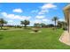 Expansive front yard featuring a lush green lawn and ornamental landscaping at 27328 Pine Straw Rd, Leesburg, FL 34748