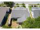 Aerial view of home with gray roof and tree-lined streets showcases a well-situated property at 501 Washington Ave, Eustis, FL 32726