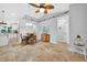 Dining area off kitchen with tile floors, a ceiling fan and views to the kitchen at 8160 Se 164Th Pl, Summerfield, FL 34491