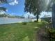 Spacious backyard featuring a well-maintained lawn and a privacy fence at 15509 Markham Dr, Clermont, FL 34714