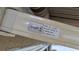 Here is the awning label showing the brand, model and serial number information at 1496 Lime Grove Ln, The Villages, FL 32162