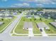 Expansive aerial view of a neighborhood with well-maintained lawns and neatly arranged single-Gathering homes on a sunny day at 2488 Begonia St, Mascotte, FL 34753