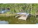 View of boat dock on the lake with covered seating and space to park a boat at 30523 Orange Dr, Leesburg, FL 34748