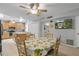 The dining area is conveniently located near the kitchen and living room at 37138 Lake Yale Pl, Grand Island, FL 32735