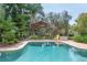Gorgeous pool with lush landscaping and cabana area at 37138 Lake Yale Pl, Grand Island, FL 32735