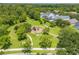 Aerial view of the community park featuring a playground, walkways and mature trees at 4445 Blue Major Dr, Windermere, FL 34786
