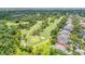 Aerial shot showcases a golf course winding through a residential area, providing a serene landscape at 4445 Blue Major Dr, Windermere, FL 34786