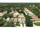 Aerial view of the neighborhood showcasing lush landscaping and well-maintained homes at 4521 Eaglewood Dr, Leesburg, FL 34748
