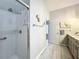 Bathroom featuring shower and neutral walls at 4521 Eaglewood Dr, Leesburg, FL 34748