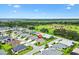 Aerial view of the property showcasing its location near baseball park, lake, and green spaces at 5311 Eads Ter, The Villages, FL 32163