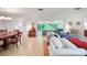 Bright and airy living room with tile floors, comfortable seating, and access to a screened lanai at 5319 Eagles Nest Rd, Fruitland Park, FL 34731