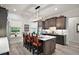 Kitchen with eat-in island, stainless appliances, white countertops, and modern fixtures at 622 W 11Th Ave, Mount Dora, FL 32757