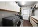 Efficient laundry room features modern washer/dryer units, ample storage, and utility sink at 999 W Juniata St, Clermont, FL 34711