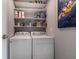 Convenient laundry room featuring modern appliances and ample storage at 11926 Milan Way, Leesburg, FL 34788