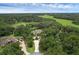 Expansive estate surrounded by mature trees with a long driveway, lush landscaping, and green lawns at 1325 Otters View Ct, Fruitland Park, FL 34731