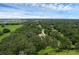 An aerial view of the estate with acres of surrounding trees and greenery offering privacy and seclusion at 1325 Otters View Ct, Fruitland Park, FL 34731