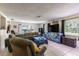 Spacious living room with large windows, comfortable seating, and a relaxing atmosphere at 1415 Braebury Dr, Leesburg, FL 34748