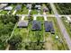 Aerial view of multiple homes in a residential neighborhood with mature landscaping at 1620 6Th Ave, Deland, FL 32724