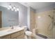 Bright bathroom with a shower, vanity, and updated fixtures provides a clean and functional space at 16318, 16250 & 16300 County Road 448, Mount Dora, FL 32757