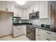Modern kitchen featuring stainless steel appliances, black countertops and white cabinets at 16318, 16250 & 16300 County Road 448, Mount Dora, FL 32757