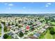 Expansive aerial shot of a residential community, showcasing neatly arranged homes with lush greenery and paved streets at 2017 Palo Alto Ave, The Villages, FL 32159