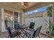 Relaxing screened patio with brick flooring and modern furniture at 2849 Doe Run Trl, Orange City, FL 32763