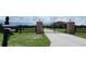 Gated entrance showing a manicured driveway leading to the home at 29222 Can Do Ln, Tavares, FL 32778