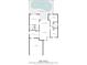 Detailed floor plan showcasing a 1123 sq ft layout with living room, bedrooms, kitchen, dining, and garage at 3016 Bloomsbury Dr, Kissimmee, FL 34747