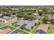 An aerial view of a neighborhood with well-maintained lawns and mature trees at 3128 Ibis Hill St, Clermont, FL 34714