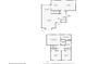 Floor plan showcasing the home's layout including the living room, kitchen, foyer, and second-floor bedrooms at 3904 Valencia Grove Ln, Orlando, FL 32817
