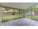 Relaxing screened-in patio with concrete flooring and views of the grassy backyard at 3904 Valencia Grove Ln, Orlando, FL 32817