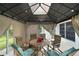 Relaxing covered patio with seating, perfect for outdoor enjoyment and entertaining at 4300 Leafway Cir, Leesburg, FL 34748